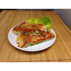 Cannellonis au broccio gratinés à la tomate