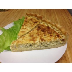 Tarte aux poireaux et sa salade verte