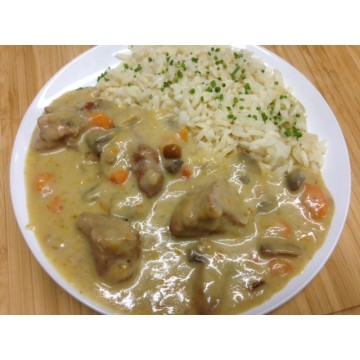 Blanquette de veau à l'ancienne et pennes Blanquette de veau à l'ancienne et pennes