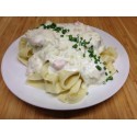 Linguines à la carbonara végétariennes et parmesan*