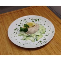 fraicheur de concombre rillettes de sardine