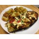 Aubergine farcie à la Carlton et mélange de graines