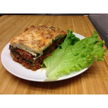 Moussaka d'aubergine à l'agneau