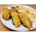 Courgettes farcies au fromage et tortis à la tomate