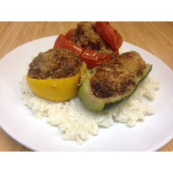 Farcis provencaux et rizotto au parmesan