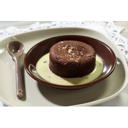 Moelleux au chocolat sur crème anglaise