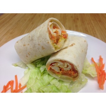 Wrap jambon, emmental, salade, tomate, et sauce cockail