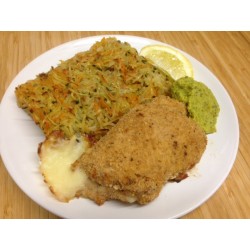 Cordon bleu de dinde, pommes sautées, et choux fleur brocolis à la crème