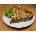 Tarte courgette coriandre ricotta emmental et salade  verte