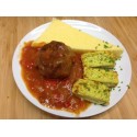 Alouette de bœuf à la provençale, tortis et courgettes