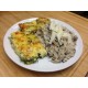 Rizotto aux poireaux et gratin de courgettes