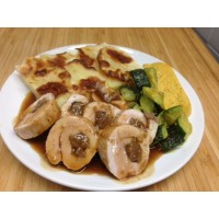 Butter Chicken, riz et flan de légumes