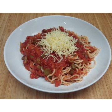 Tagliatelles à la catalane (thon, tomate, légumes de Provence) Tagliatelles à la catalane (thon, tomate, légumes de Provence)