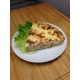 Tarte courgettes coriandre féta et salade verte