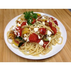 Spaghettis chèvre épinard*