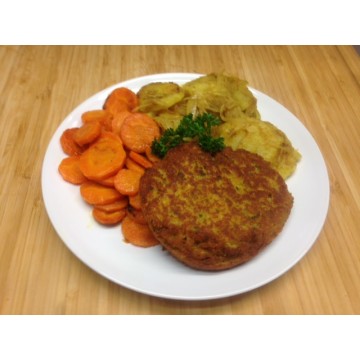 Galette de lentille corail, jeera alo et légumes grillés* Galette de lentille corail, jeera alo et légumes grillés*