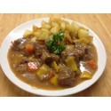 Joue de porc mijoté au cidre, printanière de légumes et riz jasmin