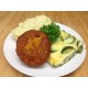 Steak végé tomate chèvre basilic, et gratin de légumes*
