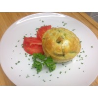 Cheese cake courgettes féta coriandre
