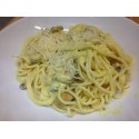 Tagliatelles au curry de fruits de mer et emmental