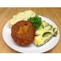 Steak végé tomate mozza basilic, courgettes et choux fleur à la crème*