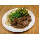 Boulettes de boeuf coriande citron vert, polenta et haricot verts