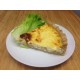Tarte aux oignons emmental aubergine et salade verte*
