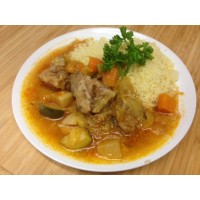 Tajine d'agneau aux abricots, et semoule